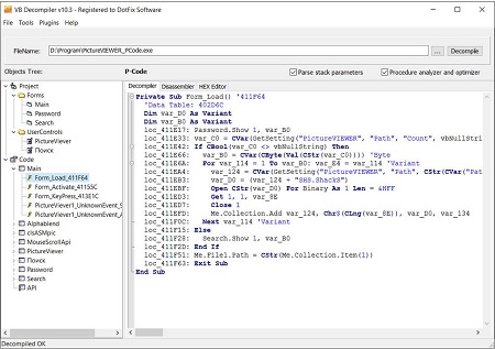 VB Decompiler 1 User Personal Non-commercial Educational License